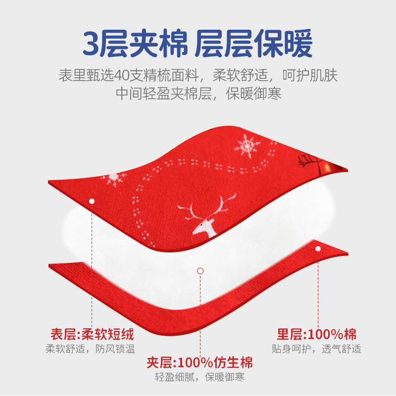 婴儿连体衣夹棉加厚保暖红色喜庆新年拜年服新生儿宝宝连帽哈衣冬