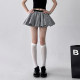 Contrast plaid age-reducing puffy skirt for women summer 2025 new style temperament high waist splicing A-line bud skirt