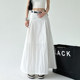 Long high waist slim and versatile A-line long skirt
