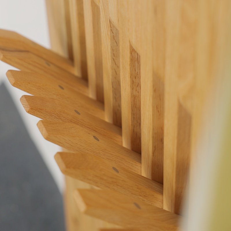 钢琴键衣帽架钢琴键挂衣板墙壁置物架电表箱遮挡红橡木木条挂钩 - 图2