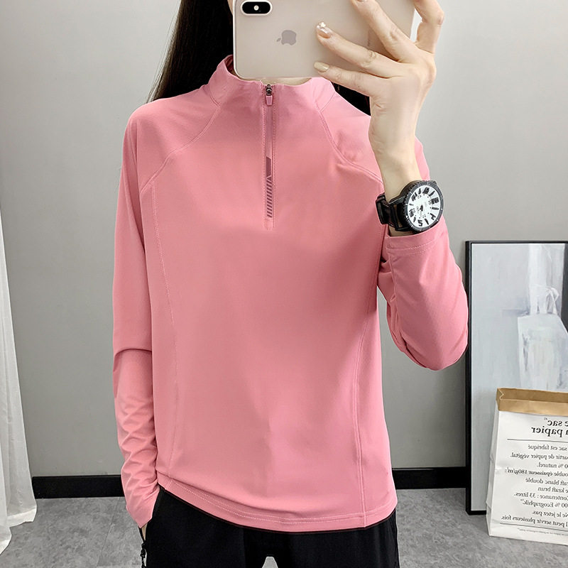 户外春秋速干衣女立领套头上衣透气吸湿排汗登山徒步长袖运动t恤,淘宝优惠券,粉丝福利购,淘宝优惠卷