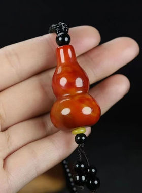 琦姬缠丝战国红玛瑙玉项链桶珠圆牌吊坠水滴葫芦无事牌挂件毛衣链