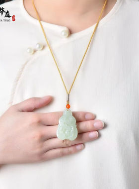 御玉华庭38女神节天然和田玉葫芦吊坠男女情侣款玉石坠子生肖龙牌