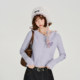 Girlyhalo American retro ອອກແບບ lapel knitted cardigan ສໍາລັບແມ່ຍິງດູໃບໄມ້ລົ່ນໃຫມ່ສັ້ນຫວານເຢັນເທິງ