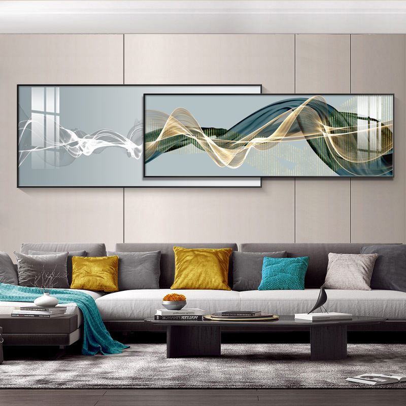 客厅装饰画高级感极简抽象挂画现代简约沙发背景墙画高档大气壁画
