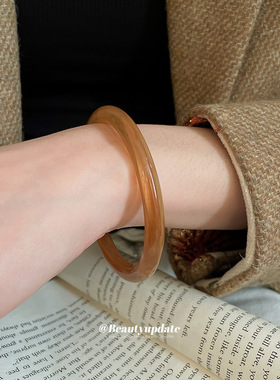 欧美跨境树脂椭圆形开口戒指小众