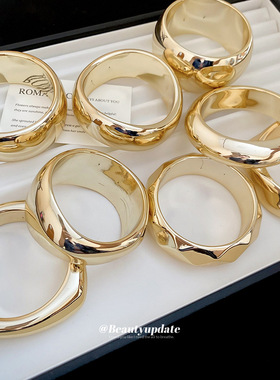 亚克力几何圆形方形切面手镯欧美