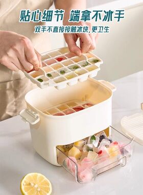 桌面迷你制冰机家用小型便捷宿舍办公室露营车载方冰格自动制冰盒