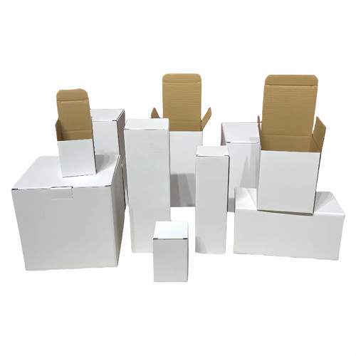 E瓦楞白色纸盒牛皮纸包装盒子五金配件加厚三层易碎品纸箱子现货 - 图2