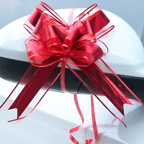 Моя свадьба свадьба, команда свадебной машины украшает свадьбу, свадьбу, лоскутное одеяло Большой красный лук сжигает цветы