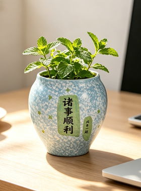 暮语陶瓷中国风手绘花盆
