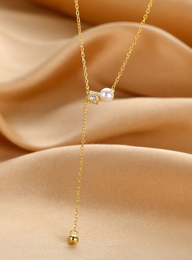 s925纯银流苏小蛮腰项链女2021年新款小众设计百搭夏季简约锁骨链