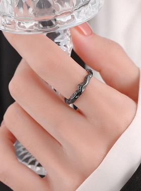 女925银小众设计不规则戒指