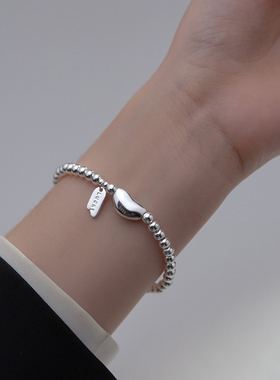 925纯银碎银几两手链女ins小众设计闺蜜夏手镯轻奢手饰2022年新款