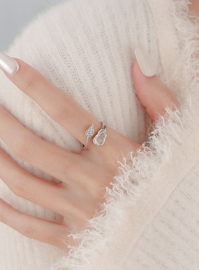 女925银和田玉葫芦叶子戒指