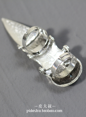 暗黑网红复古骷髅头戒指