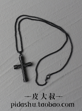 中性十字架项链ins嘻哈潮卫衣链