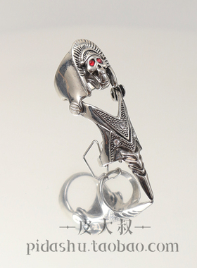 复古朋克风镶钻戒指个性