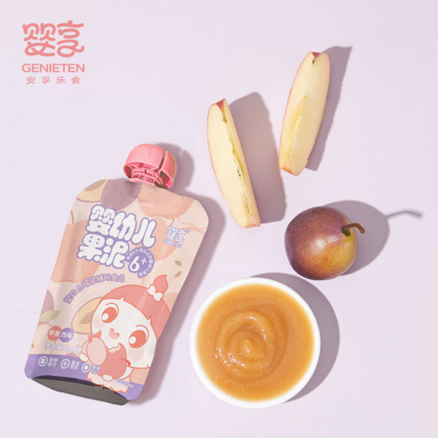 Baby Enjoy Infant Fruits Baby Supplementary Food Sales Sauding Nutrition Apple Western Plum Fruit Fruit Fruit Sauce Mud 6 months Portable