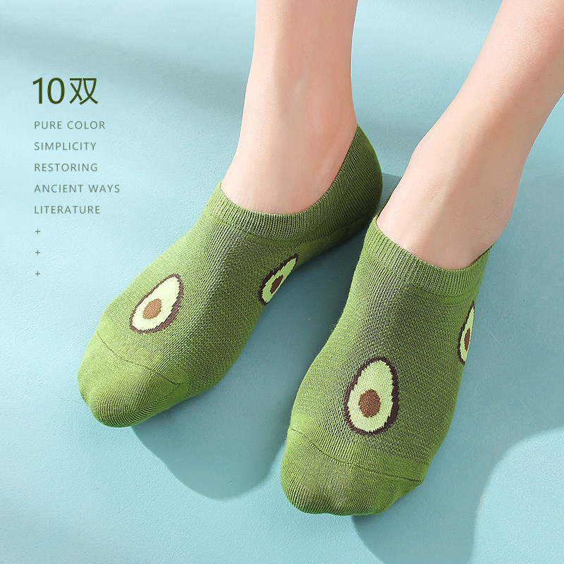 浅口秋冬韩国可爱日系牛油果女短袜 布群短袜/打底袜/丝袜/美腿袜