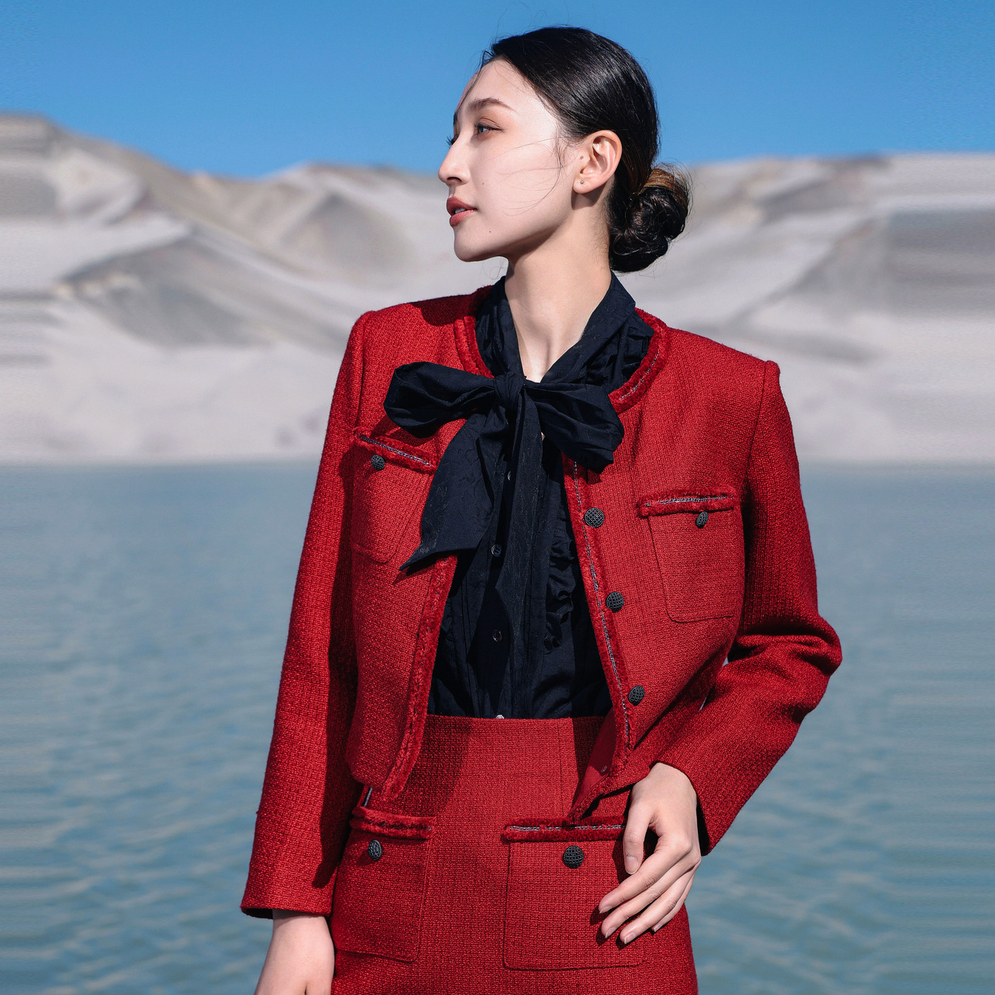 婉甸2026春季新品迪奥红粗花呢法式小香风女短外套1251O04XJ1AYX,淘宝优惠券,粉丝福利购,淘宝优惠卷