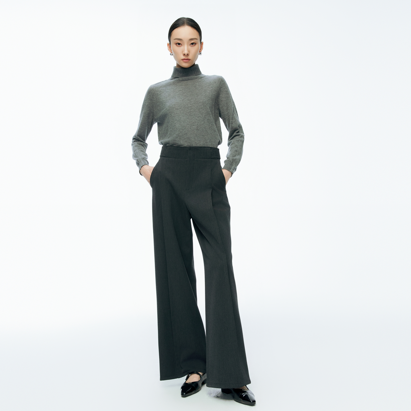 婉甸2025年冬季新品慕斯红毛织套头衫打底羊毛毛衣1244W16DM2 - 图1