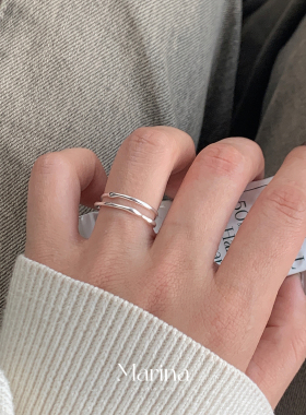 人生细戒～小众极细1.2mm不规则素圈戒指 通体s925纯银时髦叠戴女
