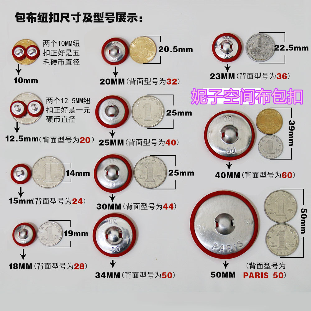 高端秋冬大衣包布纽扣女士风衣外套毛衣奢华羊绒毛呢创意装饰扣子