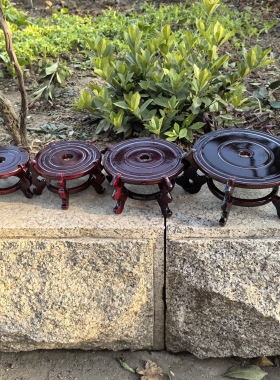 海螺底座摆件底座托架实木佛像鱼缸奇石盆栽石头增高花瓶花盆底座