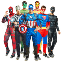 Halloween Annual Meeting Adult Green Giants USA Captain Ray Shenmuscle Steel Man Spider-Man Cos Costume Clothes