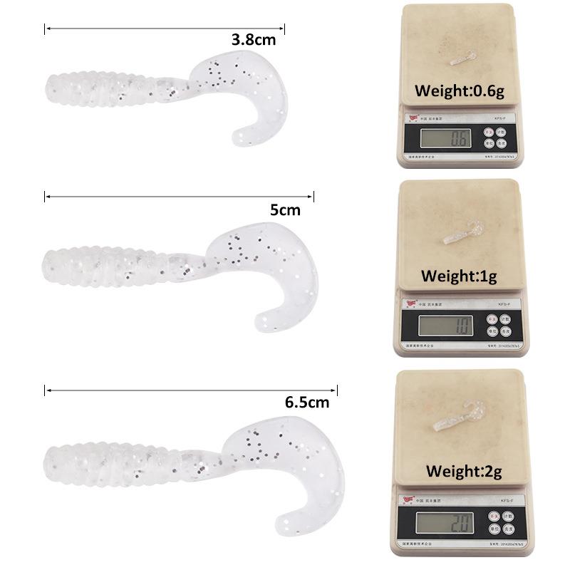 路亚假饵套装铅头钩软饵t尾饵远投软虫T尾鱼假饵鲈鱼鳜鱼翘嘴卷尾-图2