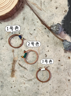 夏茉｜超舒适无感佩戴极细纯牛皮石榴石南红戒指极简复古文艺森系