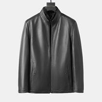 (special cabinet) Mountain sheep leather clothing male real leather hair integrated middle-aged plus suede thickened whole mink liner water mink fur