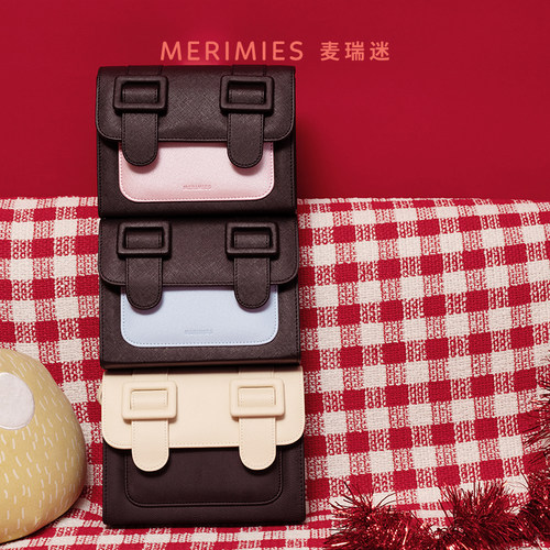 merimies麦瑞迷官方 泰国剑桥包M号拼色 单肩邮差包斜挎包女包包 - 图3