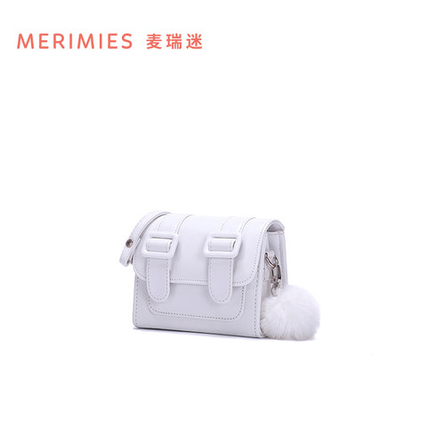 merimies麦瑞迷官方泰国剑桥包绒球mini百搭迷你小包包斜挎包女包 - 图0