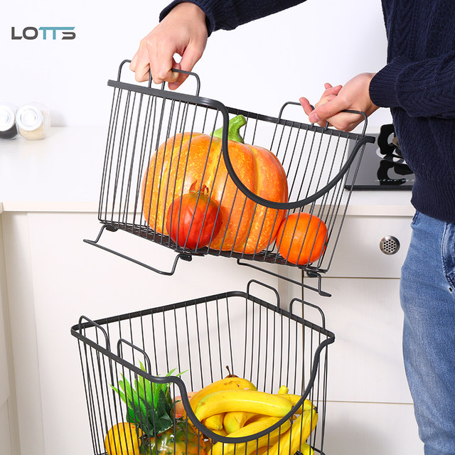 Kitchen storage basket multi-layer storage rack