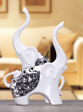 宏赫景德镇陶瓷工艺品创意摆件家居装饰品婚庆礼品白银镂空摆设艺