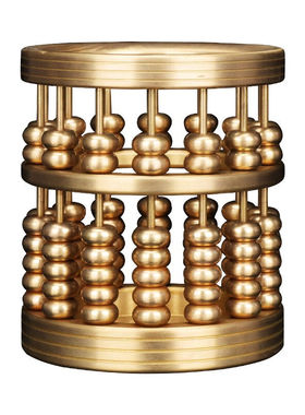 纯铜算盘笔筒摆件书房办公室书房摆设创意工艺品领导客户商务礼品