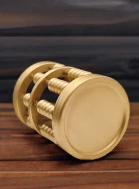 狮奥利兴精打细算黄铜算盘笔筒办公室桌面轻奢风创意礼物摆件家用