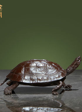 铜金岁月铜金岁月全铜小乌龟摆件工艺品办公室贺寿礼品铜制品铜雕