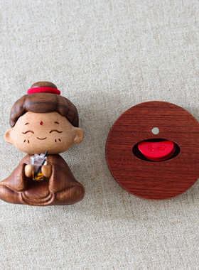 蕉墅我佛持杯潮州圣杯礼赞摆件可爱创意玄关桌家居装饰乔迁礼物