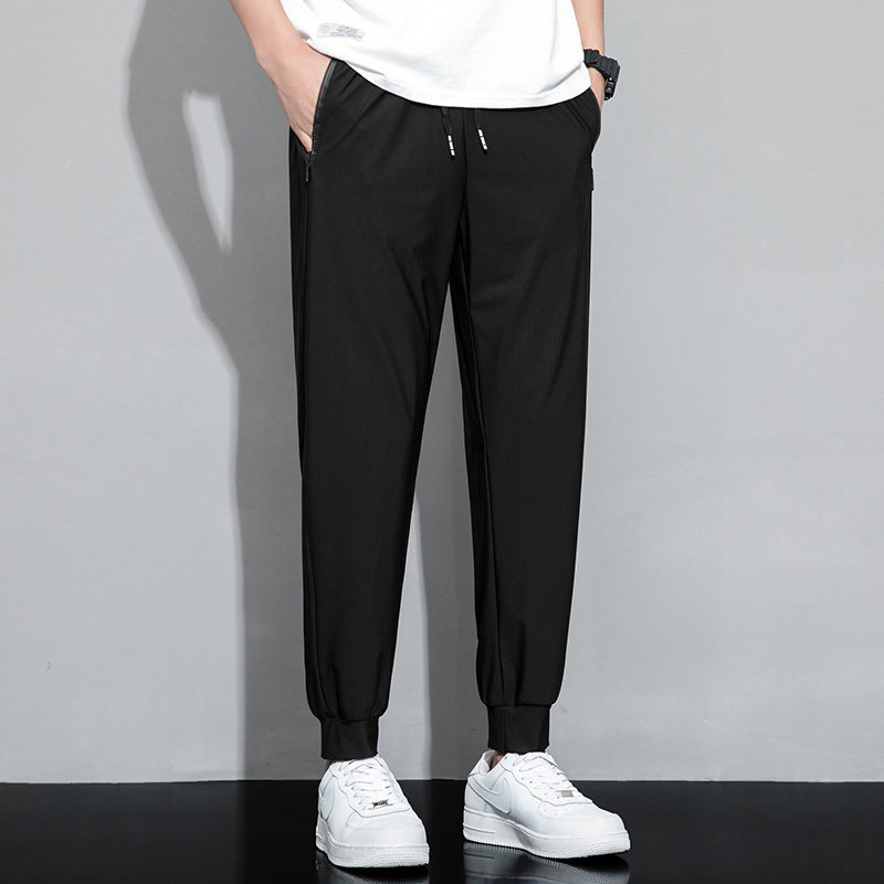 男女冰丝裤2022夏季新品潮流九分裤 意邦伦休闲裤