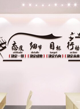 企业文化海报办公室标语墙贴纸