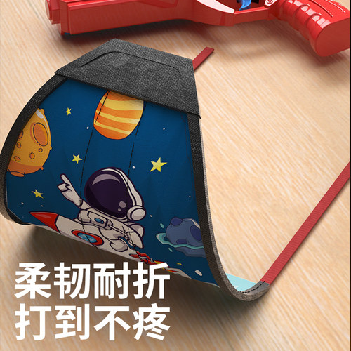 儿童户外发光春游露营玩具弹射风筝枪滑行手持泡沫飞机火箭小男孩 - 图3