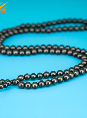 新疆天然正品墨翠橄榄玉化中磁陨石108颗佛珠链54颗手编项链男女8