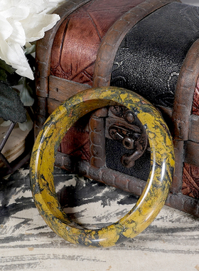 火星陨石黄橄榄手镯太空宝石个性礼物气质百搭简约正品天然手工