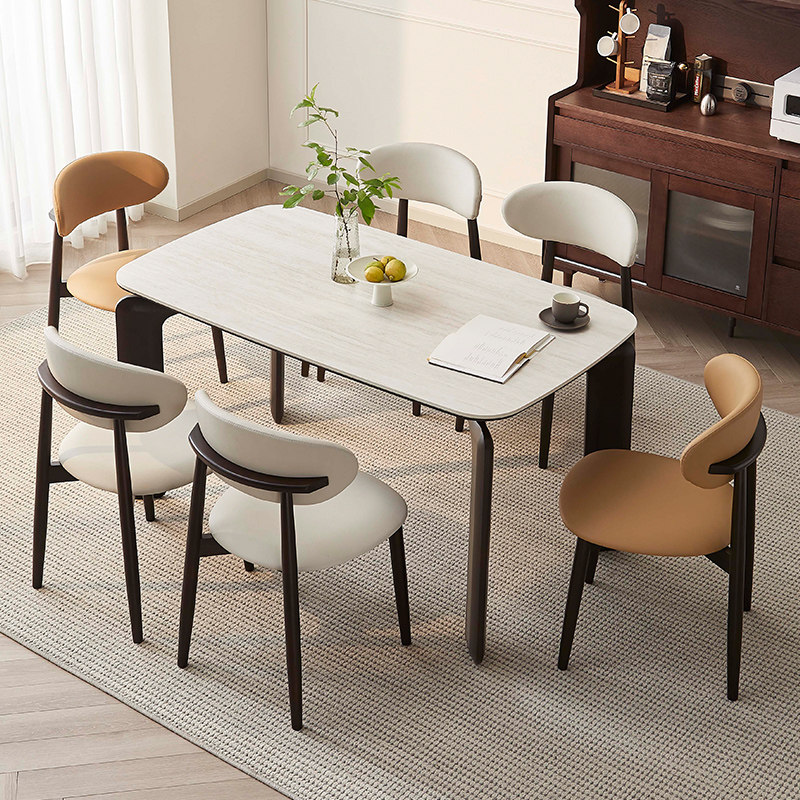 全友家居正品 门店同款 时尚简约 FB0059 长方形岩板餐桌椅组合,淘宝优惠券,粉丝福利购,淘宝优惠卷