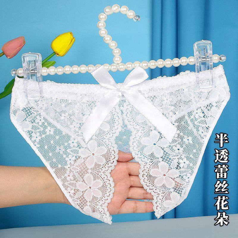 新品大码开裆T字丁内裤女后蝴蝶结细带蕾丝短裤透明镂空三角裤情,淘宝优惠券,粉丝福利购,淘宝优惠卷
