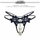 Extra Large Size 220Jin Jin is equal to 0.5kg Pure Desire Transparent Seamless Lace Panties Sexy Open Crotch Beads Luminous No-Take Off Thong for Women