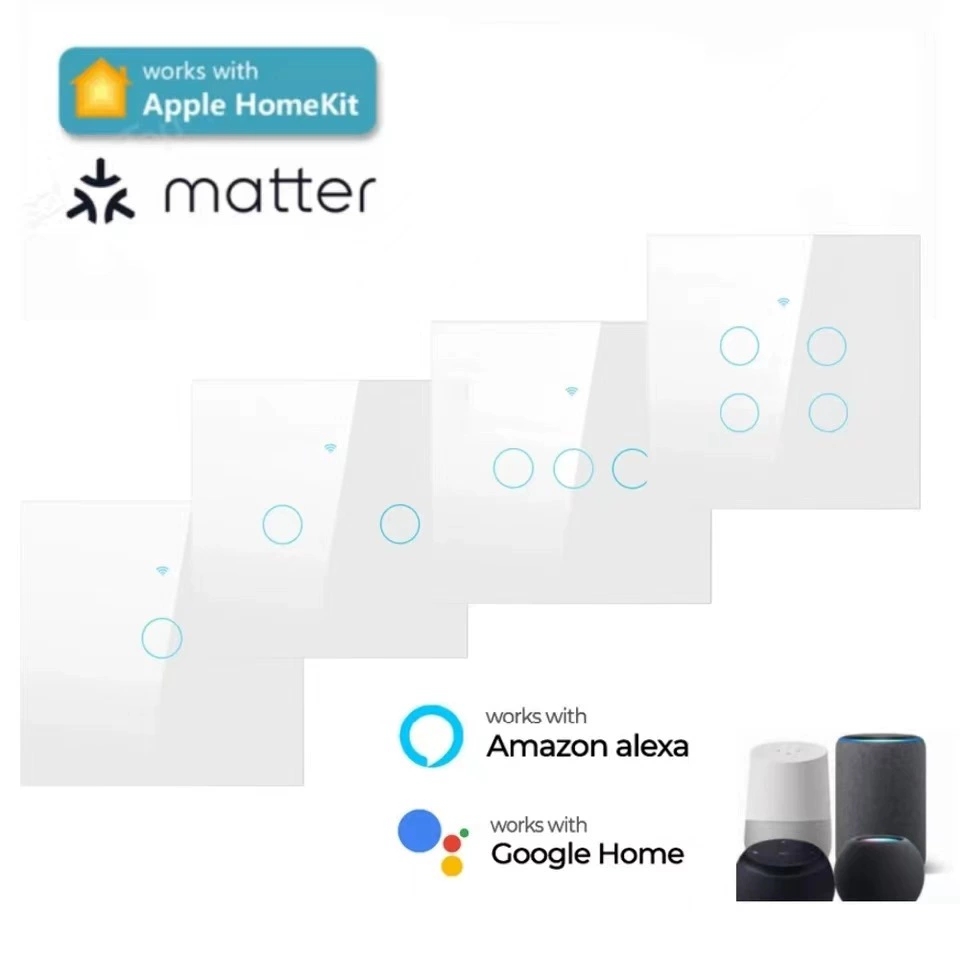 matter智能开关触摸欧美规HomeKit单零火通用Alexa Google支持HA-图0